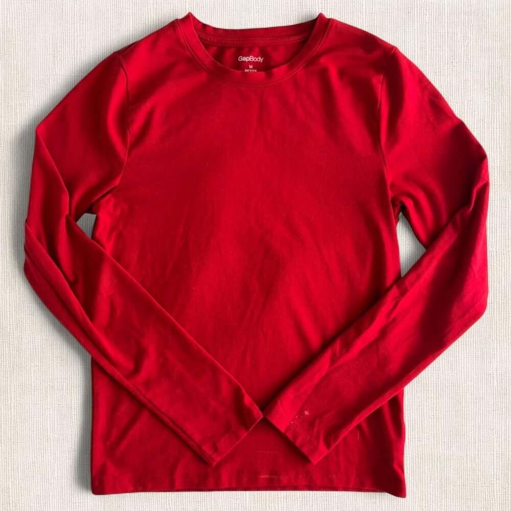 GapBody Red Long Sleeve Top